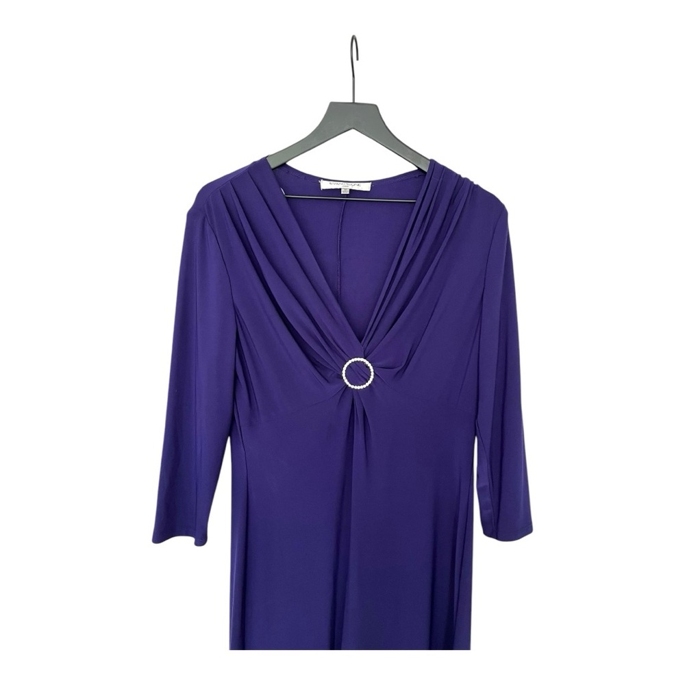 NWT Evan-Picone dress in Grape Mist with diamond embellishment